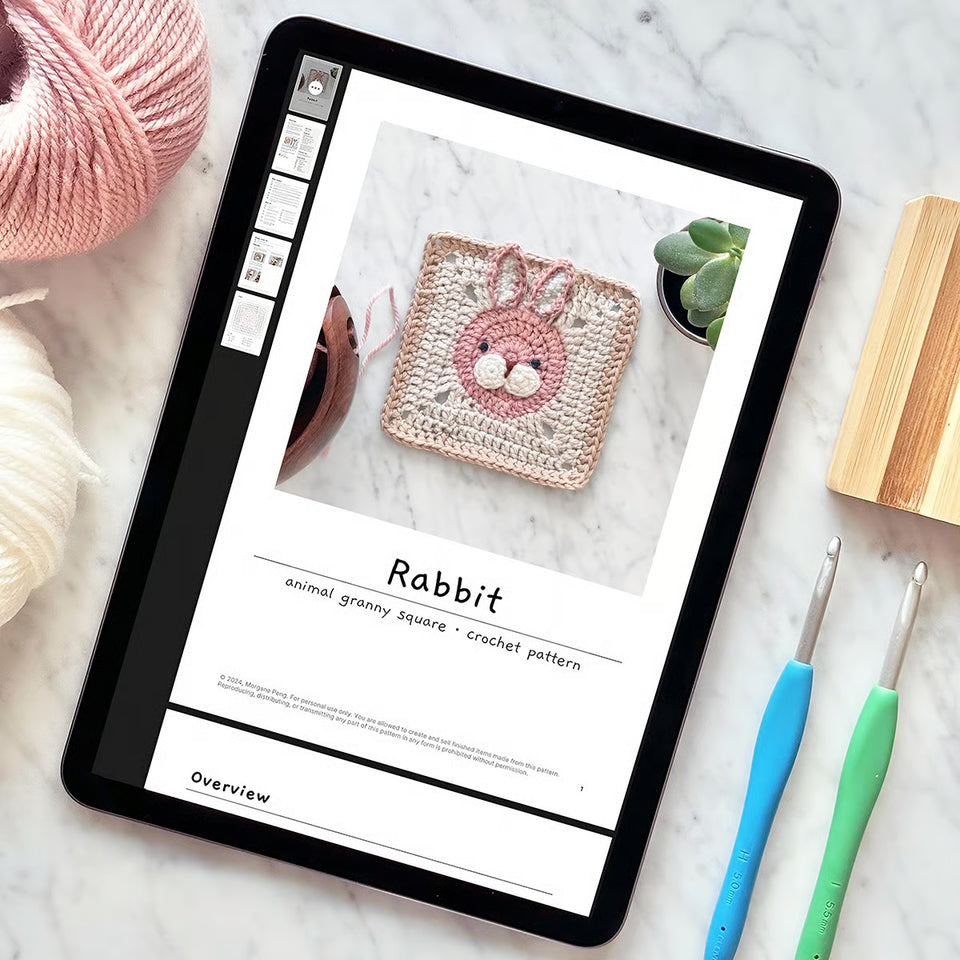 Animal Granny Square Patterns (bundle of 24, incl. video)