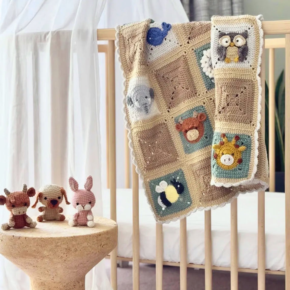 Animal Granny Square Patterns (bundle of 24, incl. video)