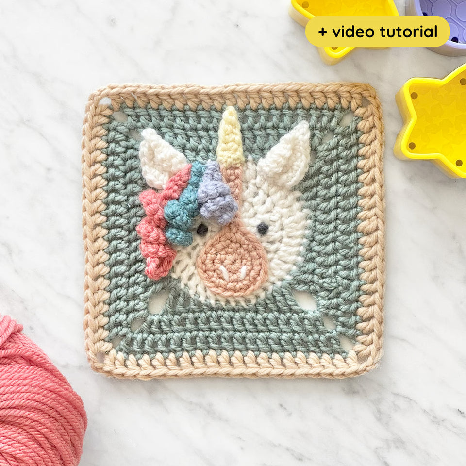 Unicorn Granny Square Pattern (incl. video)